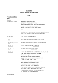 JANE EYRE - Birney Musicals