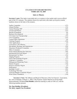 Transcript - The Cat Fanciers` Association