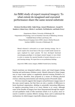 An fMRI study of expert musical imagery