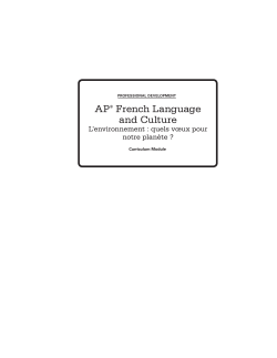 AP® French Language and Culture - AP Central