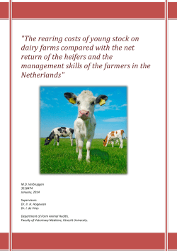 "The rearing costs of young stock on dairy farms compared with the