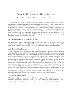 Appendix: The Psychological Lives of the Poor