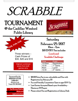 tournament - Friends of the Cadillac Library