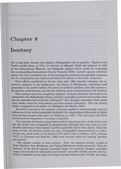 Chapter 8 Isostasy