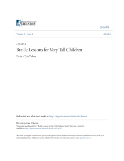 Braille Lessons for Very Tall Children