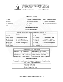 Vibration Equations - American Environments Company, Inc.