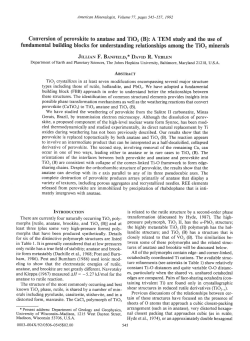 Conversion of perovskite to anatase and TiO2 (B)