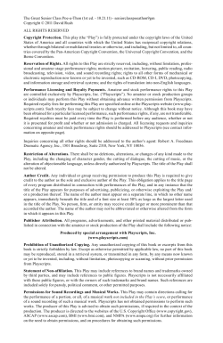 the &ldquo;Play&rdquo; - Playscripts API Documentation