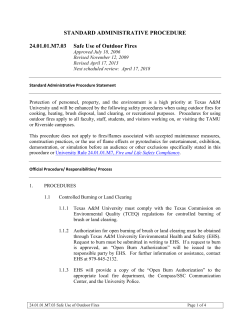 24.01.01.M7.03 Safe Use of Outdoor Fires - TAMU Rules