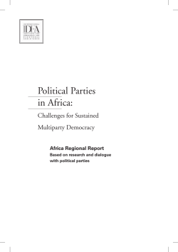 Political Parties in Africa: Challenges for Sustained Multiparty