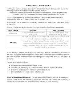 Alliteration To use the same sound over and over again &ldquo;As the