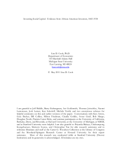 Inventing Social Capital - Michigan State University