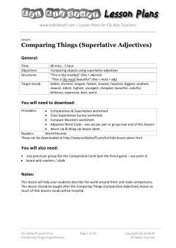 Comparing Things (Superlative Adjectives)