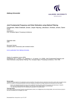 Aalborg Universitet Joint Fundamental Frequency and Order