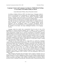 Language Contact and Language Learning