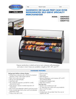 SANDWICH OR SALAD PREP CASE OVER REFRIGERATED SELF