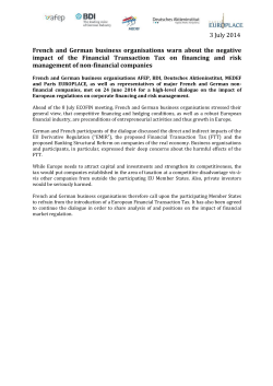 French and German business organisations warn about the