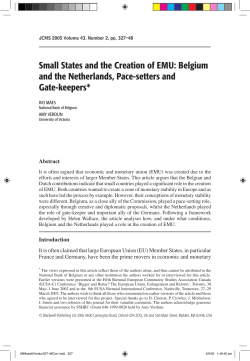 Small States and the Creation of EMU