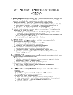 Heart(felt) Affection Love God - Community Fellowship of Christians