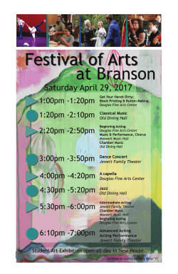 Program of Events on Saturday