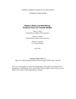 Relative Status and Well-Being: Evidence from