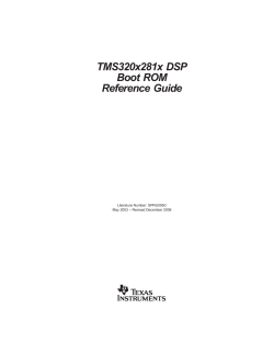 TMS320x281x Boot ROM Reference Guide