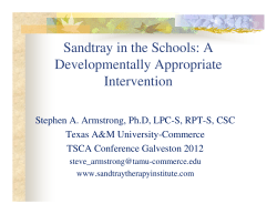 Sandtray in the Schools: A Developmentally Appropriate Intervention