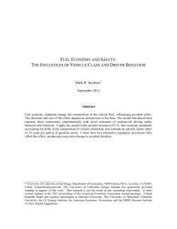 Fuel Economy and Safety: The Influences of Vehicle Class and