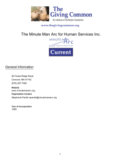 The Minute Man Arc for Human Services Inc.