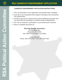 RSA Political Action Committee - Riverside Sheriffs` Association