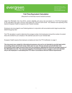Full-Time Equivalent Calculation