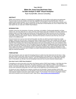 Make the jump from Business User to Data Analyst in SAS&reg; Visual