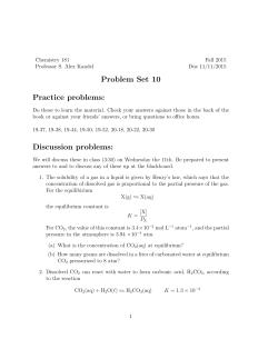 Problem Set 10 Practice problems: Discussion problems: