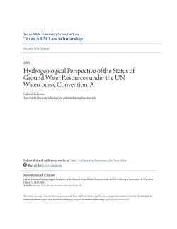 Hydrogeological Perspective of the Status of Ground Water