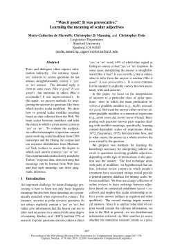 Learning the Meaning of Scalar Adjectives