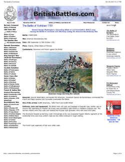 The Battle of Yorktown