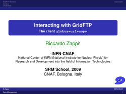 Interacting with GridFTP - The client globus-url-copy