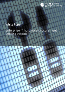 Enterprise IT Hardware Procurement Cracking the Code