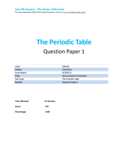 The Periodic Table