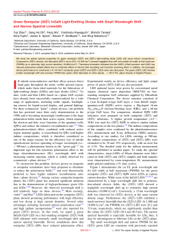 InGaN Light-Emitting Diodes with Small Wavelength Shift and