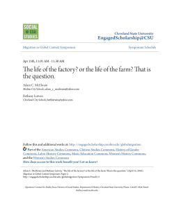 The life of the factory? or the life of the farm? That is the question.