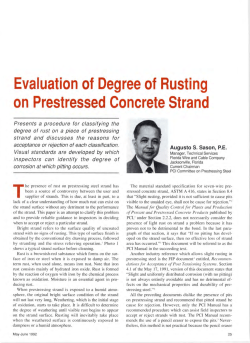 Evaluation of Degree of Rusting on Prestressed Concrete Strand