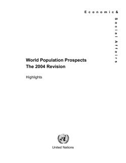 World Population Prospects The 2004 Revision