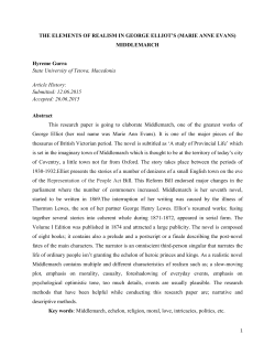 THE ELEMENTS OF REALISM IN GEORGE ELLIOT`S (MARIE