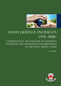 food defence incidents 1950&ndash;2008 - NTU.edu