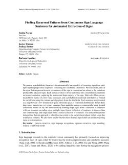 Finding recurrent patterns from continuous sign language sentences