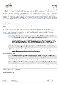 Grade 04 Social Studies Unit 06 Exemplar Lesson 03