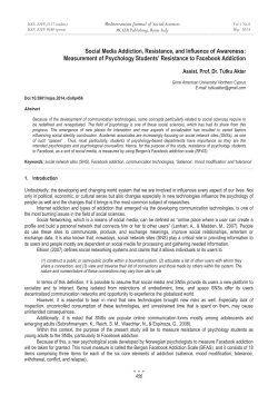 Social Media Addiction, Resistance, and Influence