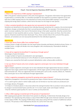Chap 8 - How do Organisms Reproduce