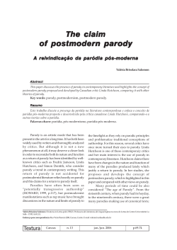 The claim of postmodern parody